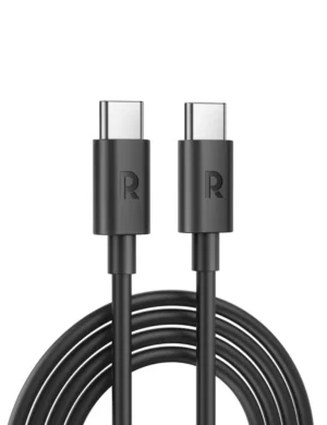 راف بور كيبل RP-CB1022 تايب سى الى تايب سي 2 متر اسود